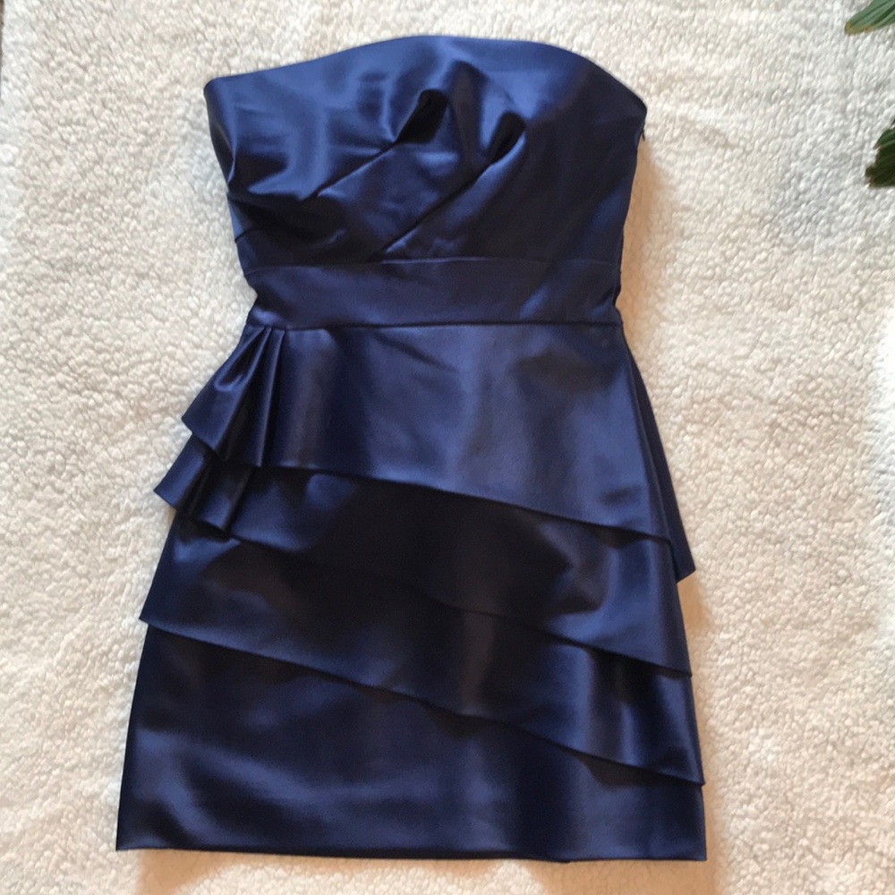 Gorgeous Max & Cleo Royal Blue Strapless Dress Sz4